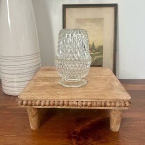 Indiana Glass Diamond Point Clear Fairy Lamp